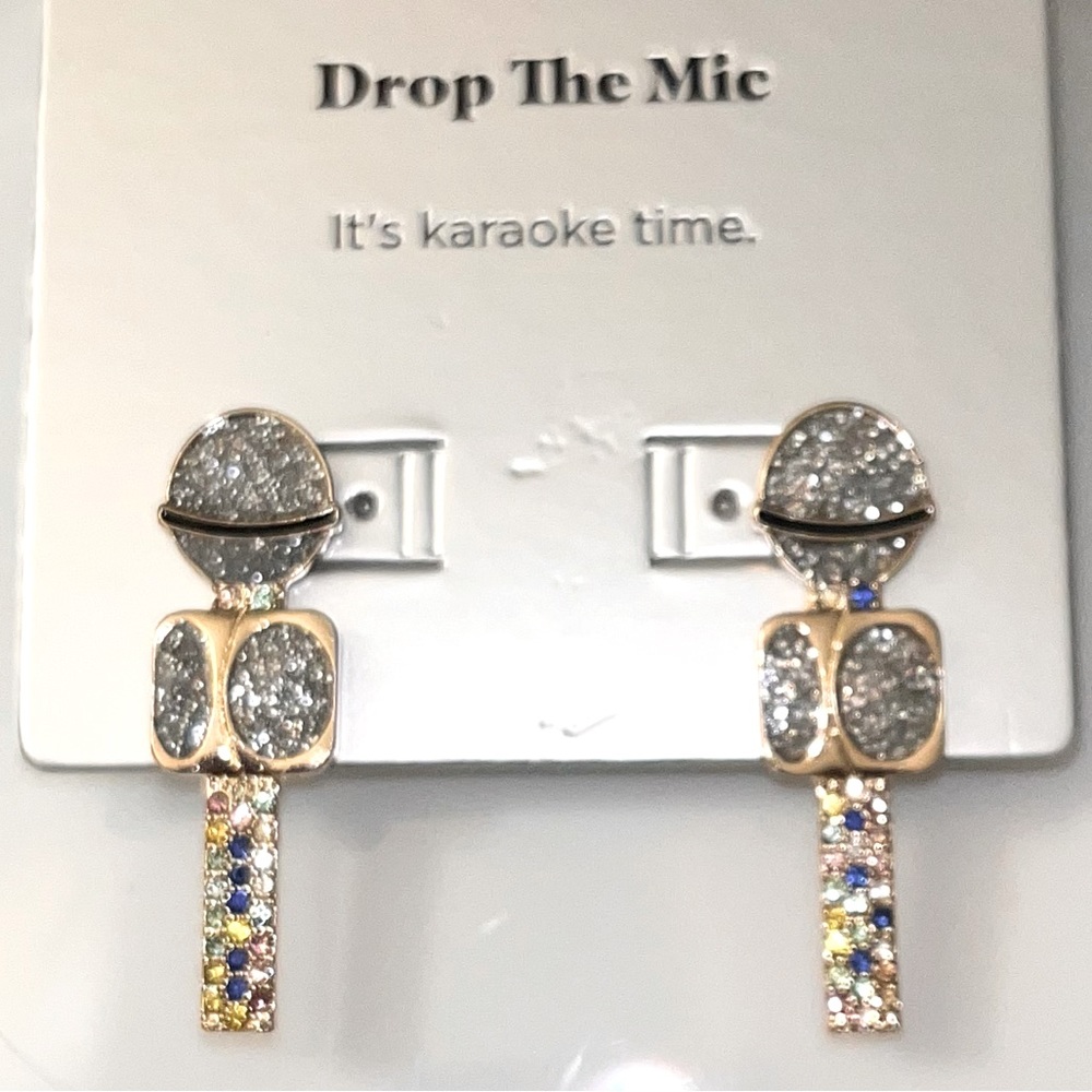 Bundle of 2 Pairs Sugarfix by Baublebar Earrings “DROP THE MIC” Nickel Free NWT - Picture 1 of 2